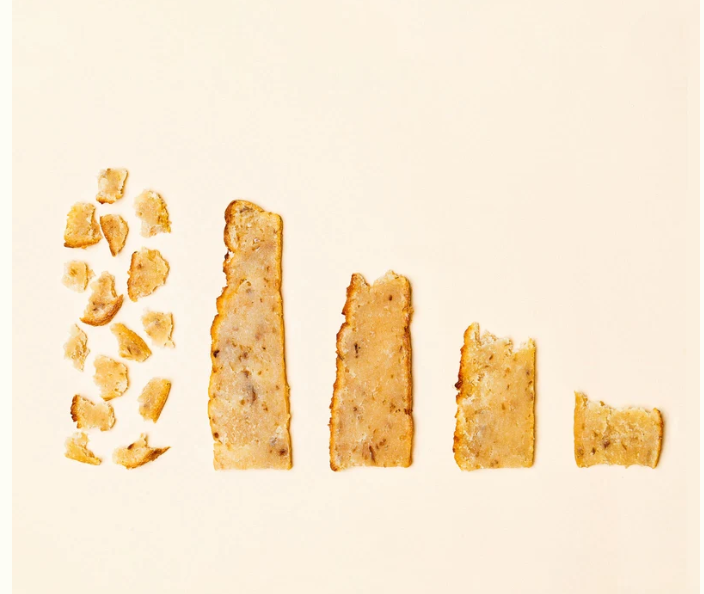 Alaskan Cod Treats pieces laid out