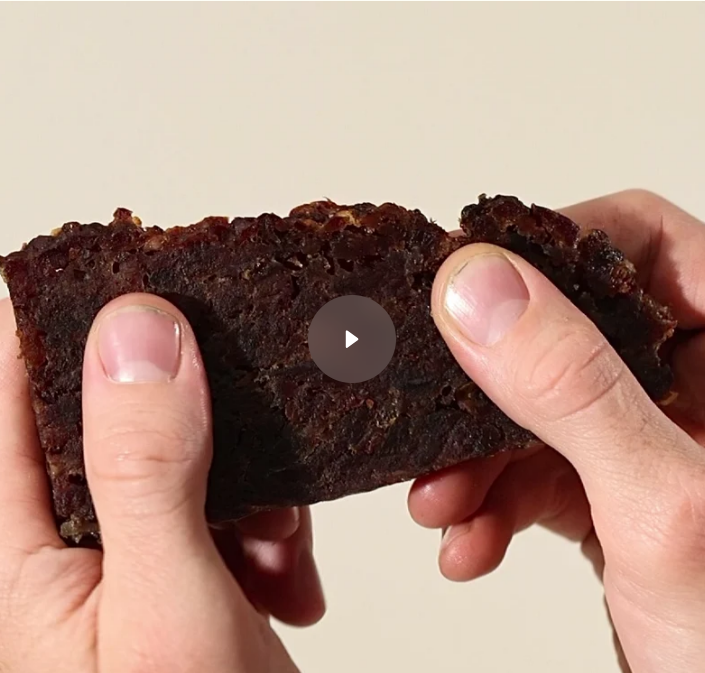 Beef & Pumpkin Treats being broken apart