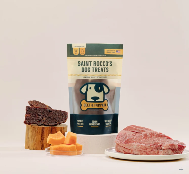 Beef & Pumpkin Treats with ingredients