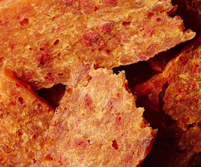 Chicken & Honey treats close-up texture
