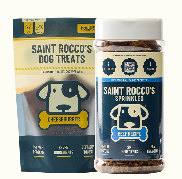 QuigLou Double Delight Bundle — Cheeseburger treats bag and Beef Sprinkles jar